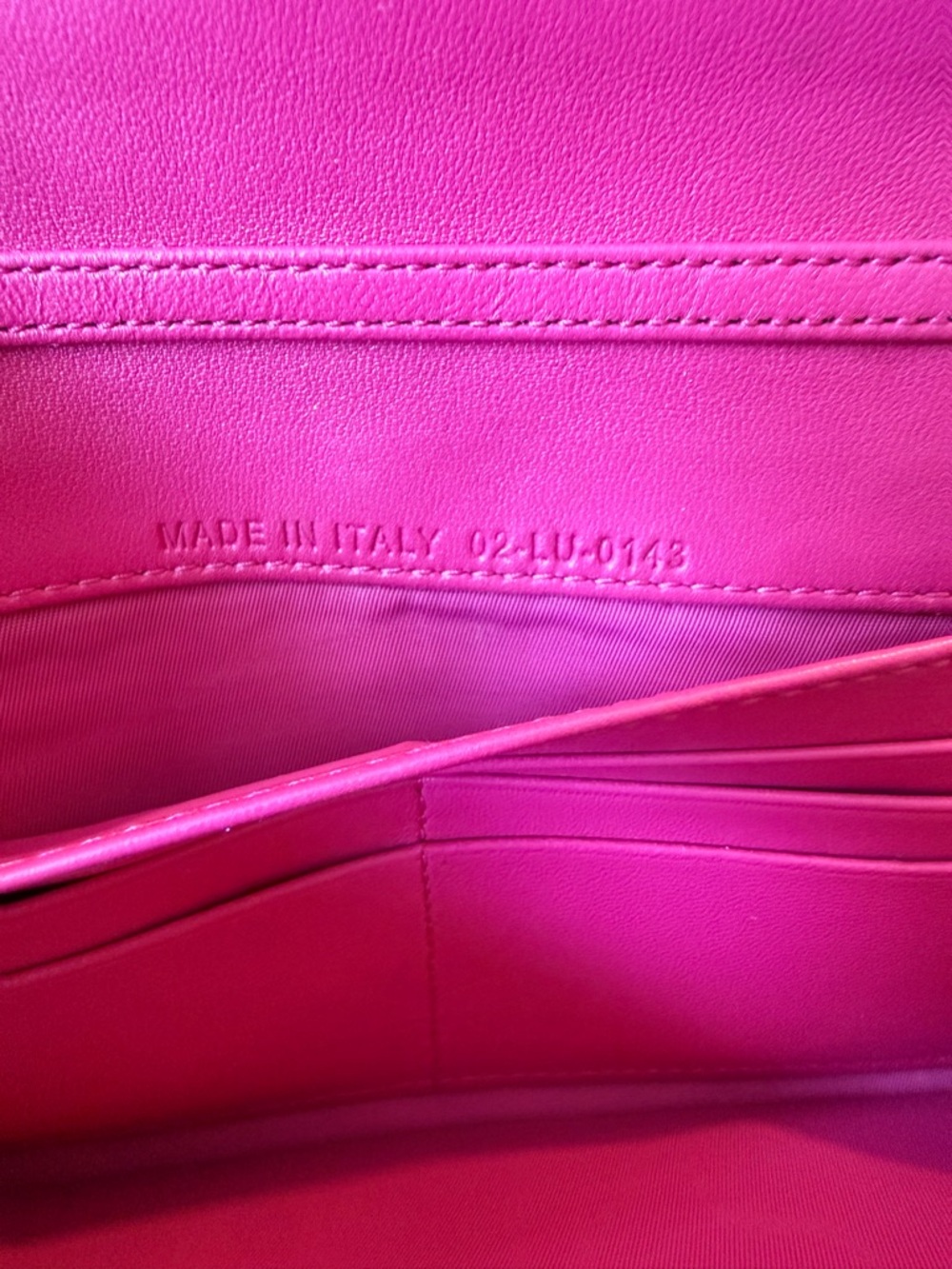 Christian Dior Fuchsia Cannage leather WOC wallet on Chain - Picture 9 of 16